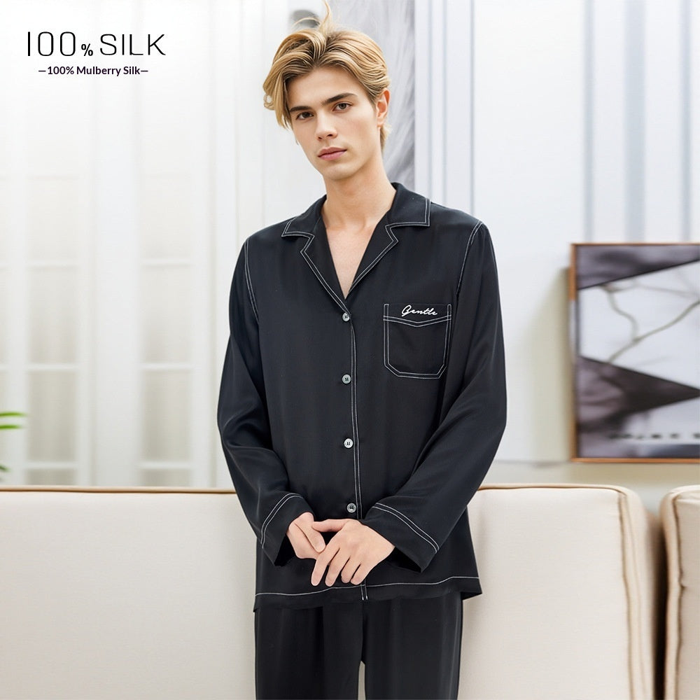 Mumi Heavyweight Silk Pajamas for Men Comfortable Sleepwear