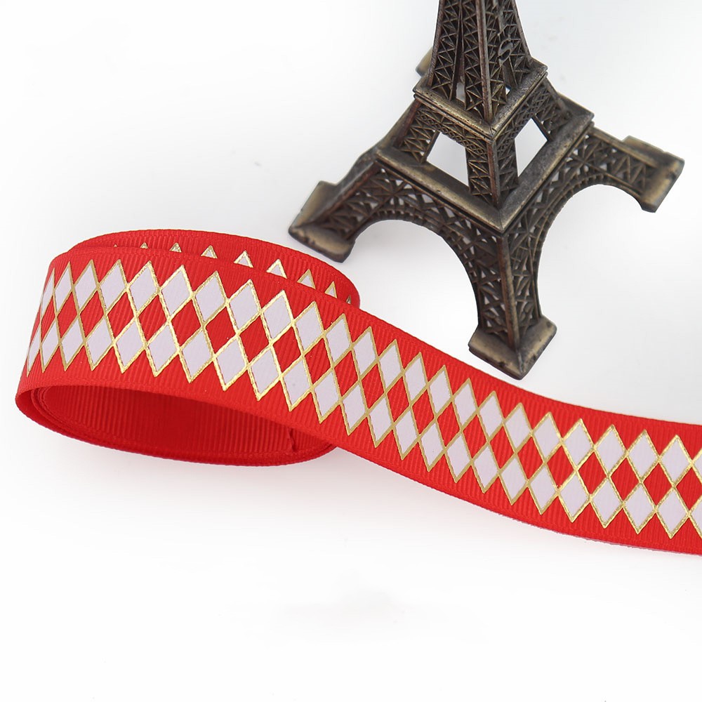 25mm Bronzing Geometric Rib Ribbon – Stylish Craft Ribbon