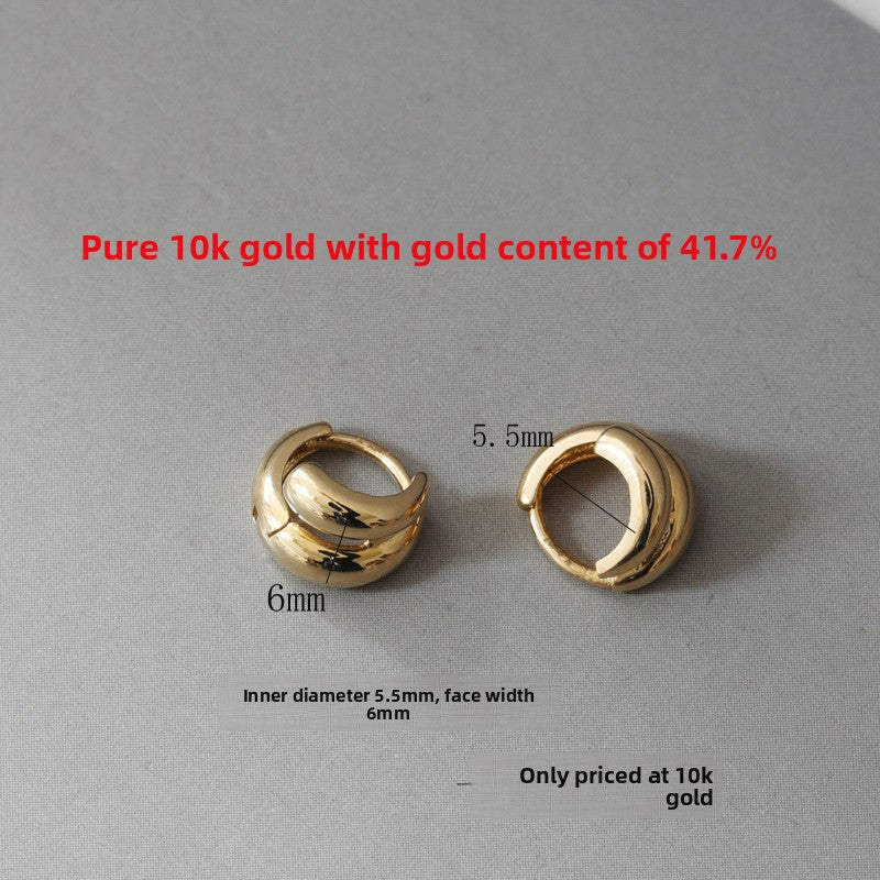 10K Gold Teardrop Ear Cuff