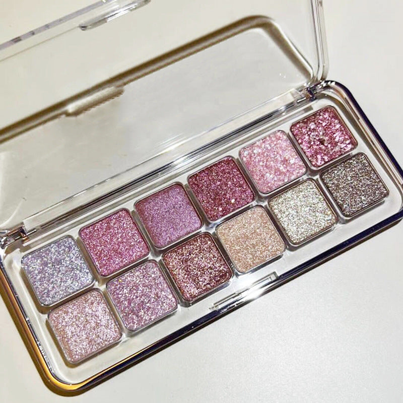 12 colors of eyeshadow cement plate