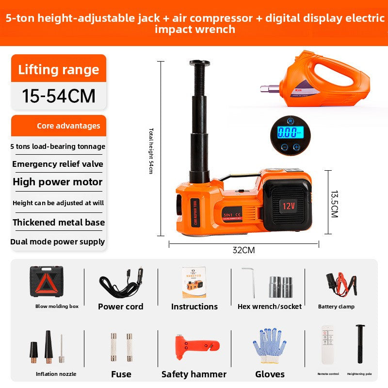 12V Electric Hydraulic Car Jack with Air Pump