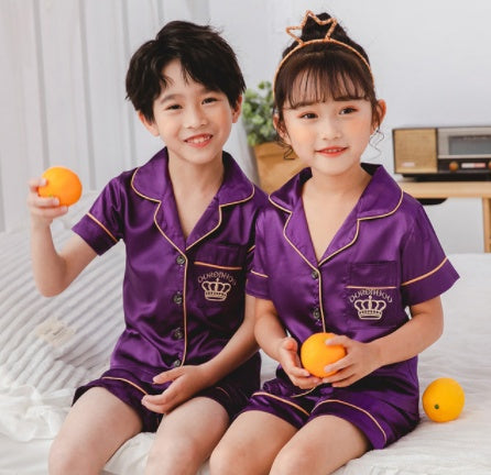 Artificial Silk Pajamas for Children Soft and Comfortable