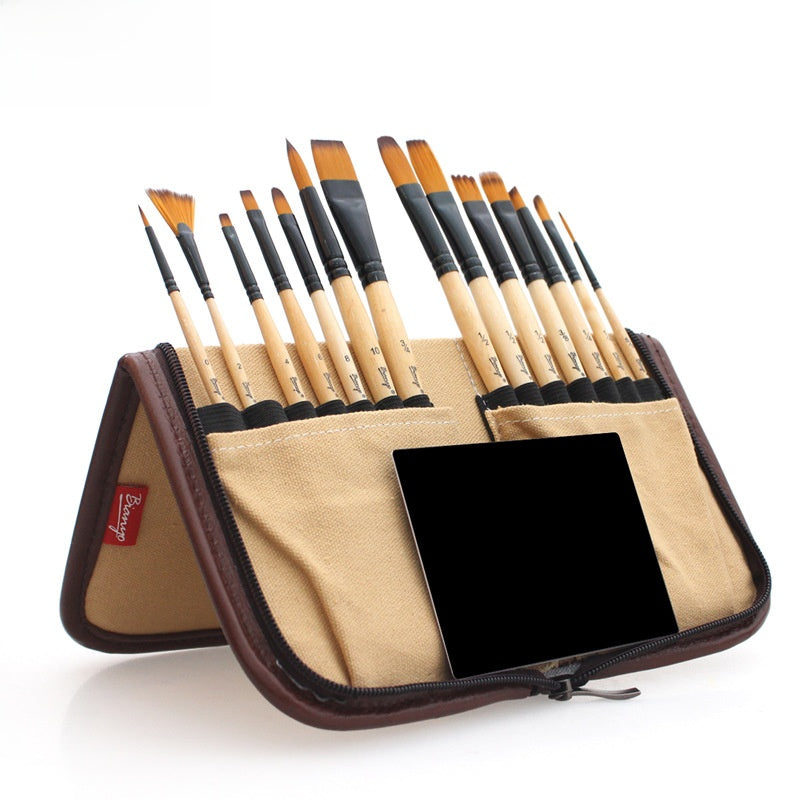 14-Piece Nylon Hair Paint Brush Set