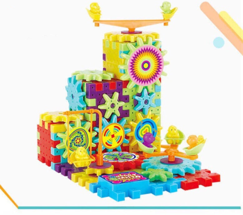 3D Model Building Kits Electric Gears Plastic Brick Blocks