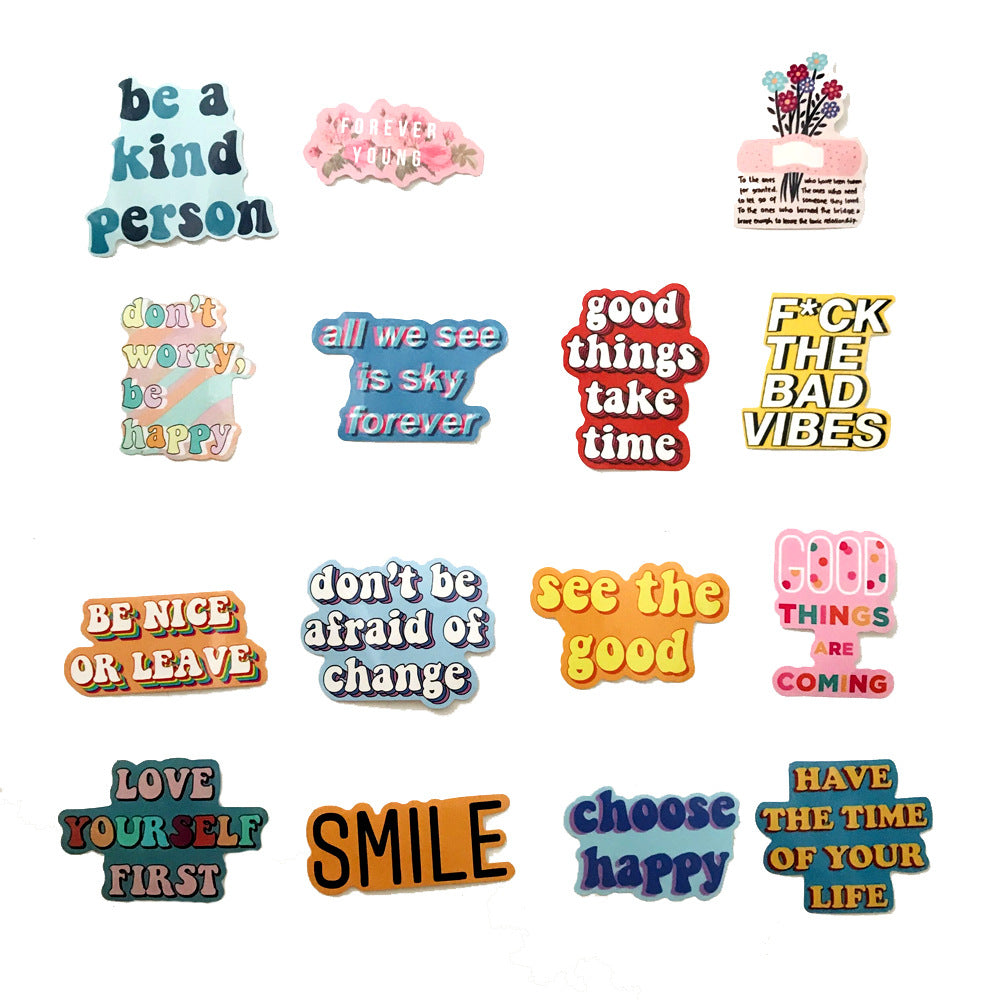 40 Inspirational Graffiti Stickers Waterproof Laptop Trolley