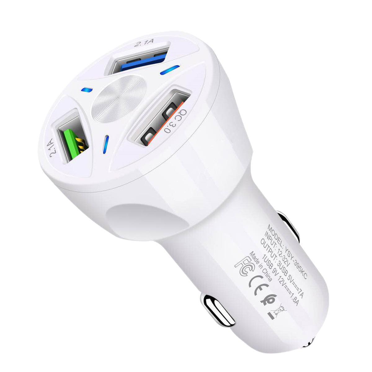 Fast Charge Car Charger – One for Four Mobile Devices in Car