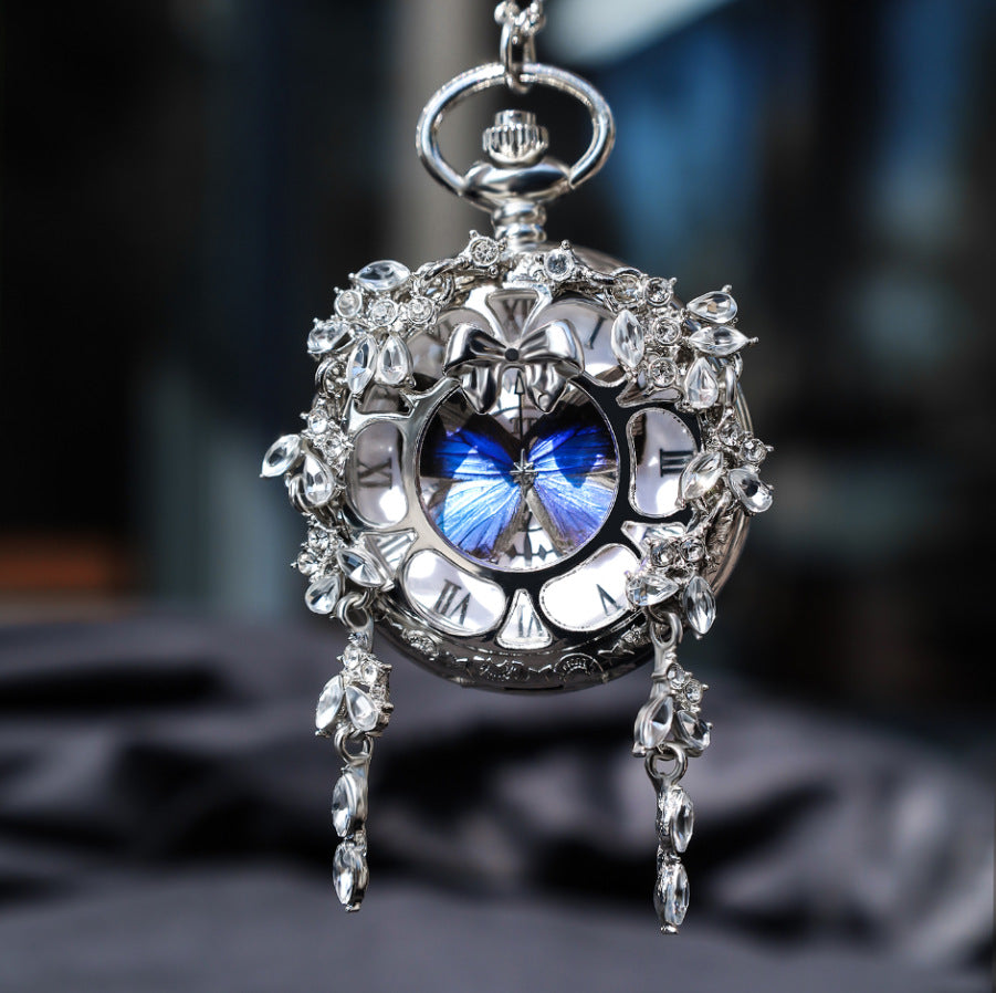 Buy Ya Gray Butterfly Creative Retro Pendant Pocket Watch