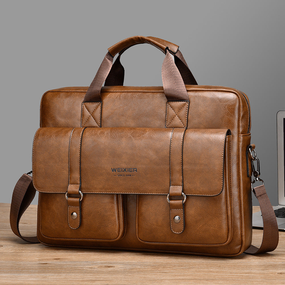 Buy Mens Business Large-Capacity ShoulderCrossbody Modern Briefcase