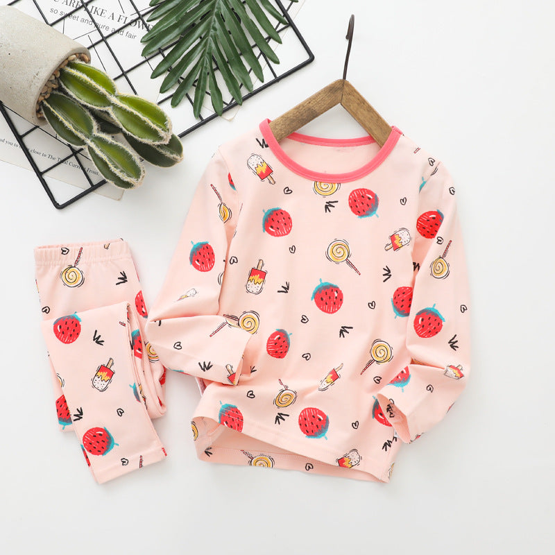 Children’s Autumn Long Trousers Cotton Home Underwear Set
