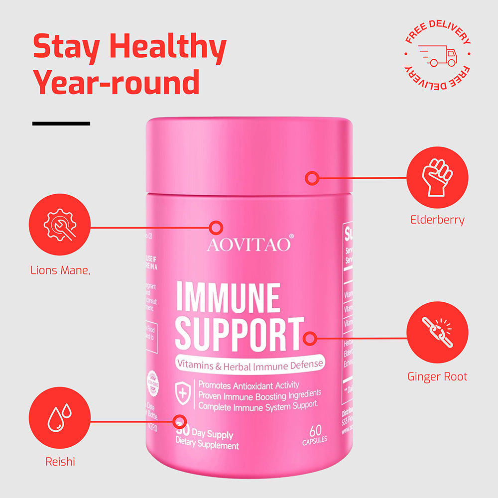 Herbal Immune Defense Mushroom Supplement for Immunity