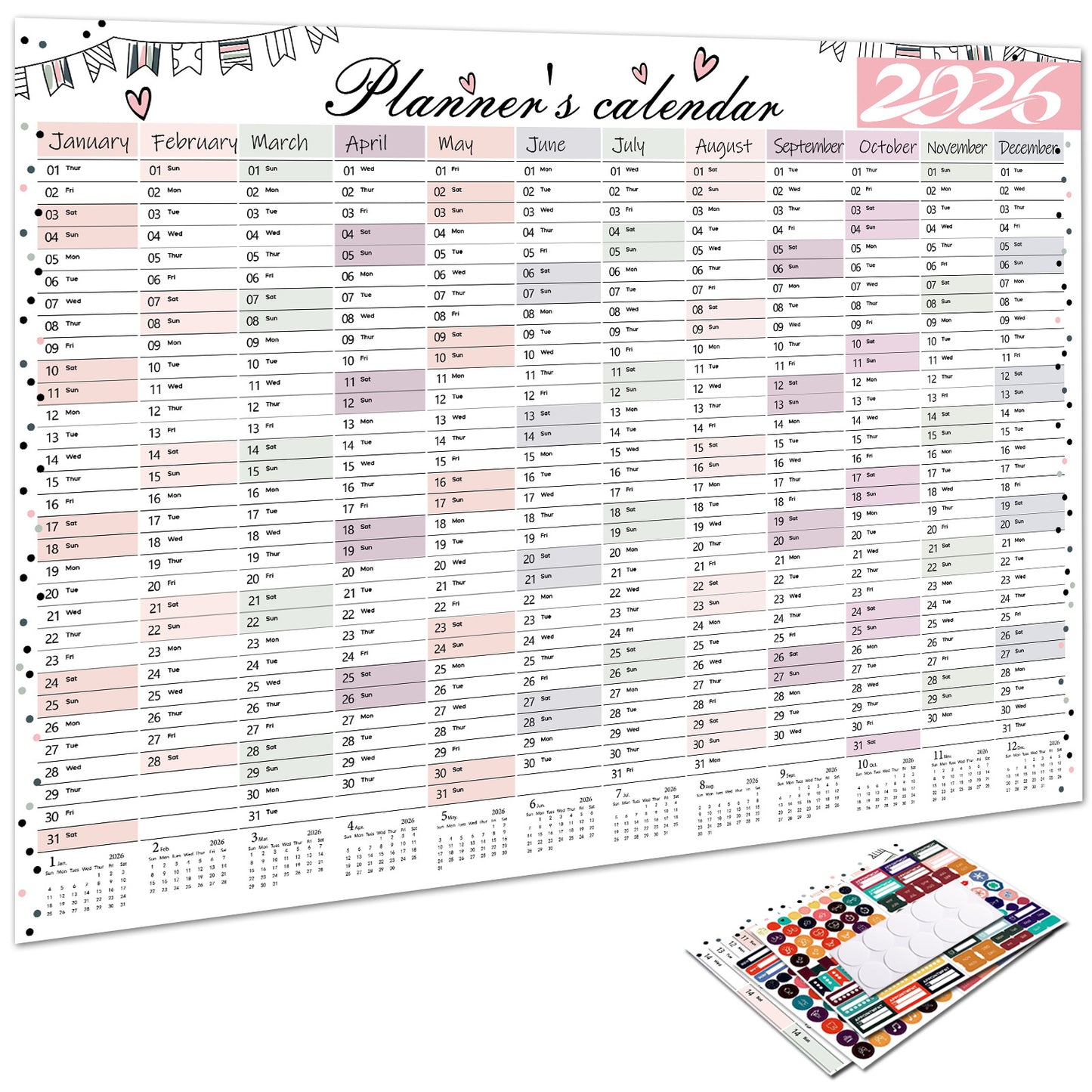 2026 Full-Year English Version Calendar