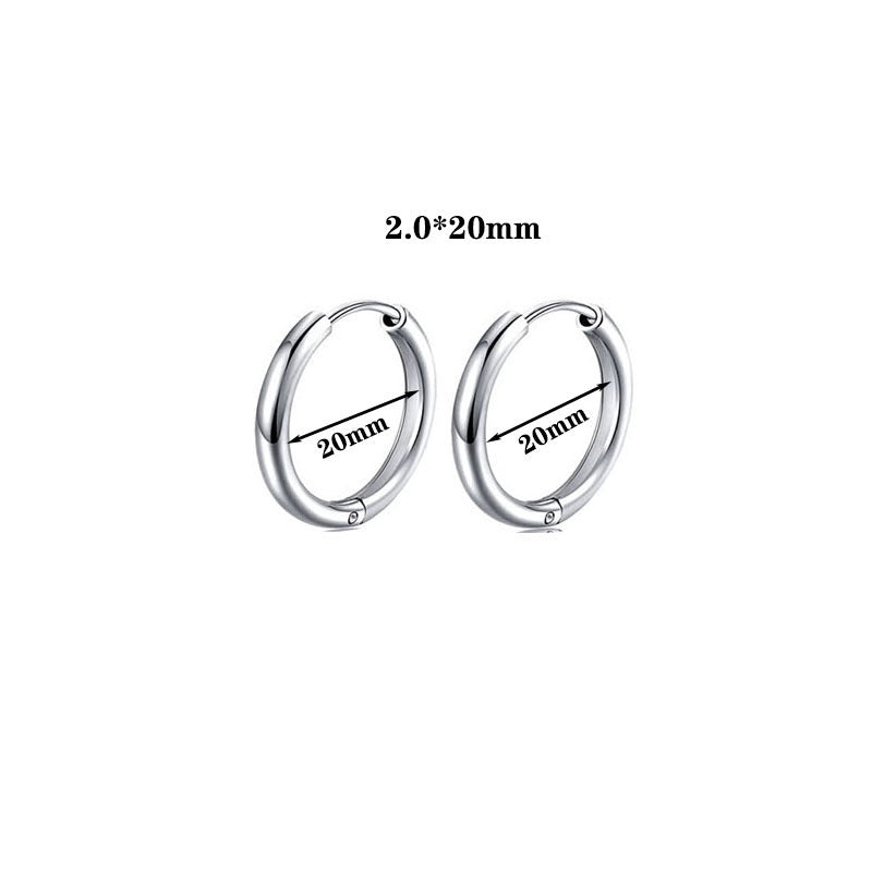 Buy Stainless Steel Coil Earrings – Simple Modern Style