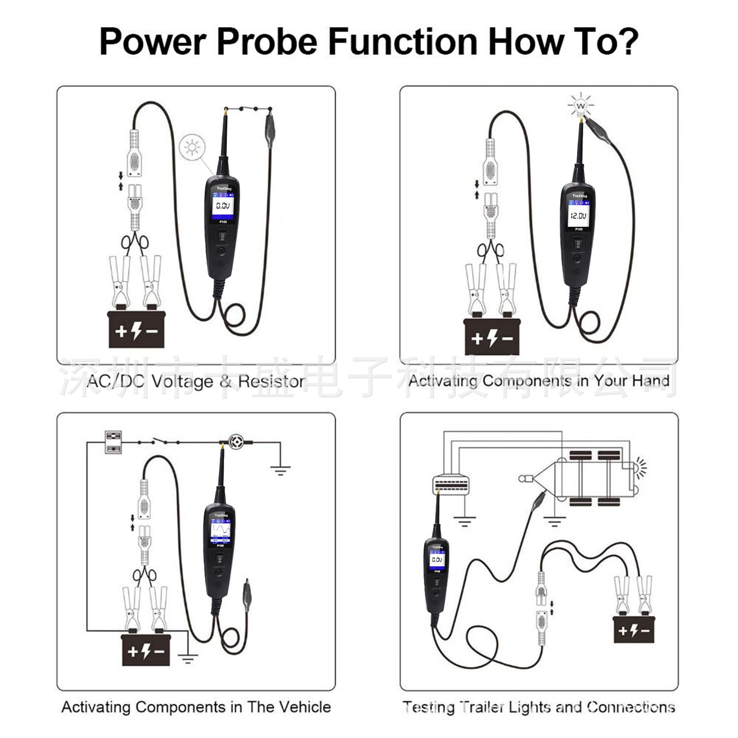Autel PowerScan PS100 Power Circuit Probe Kit, 2026 Automotive Electrical Circuit Tester, Relay & Fuse Test Tool, Short Breaker Finder, Wire Tracer for All Cars, Ground Check AC/DC Voltage 40ft Cable