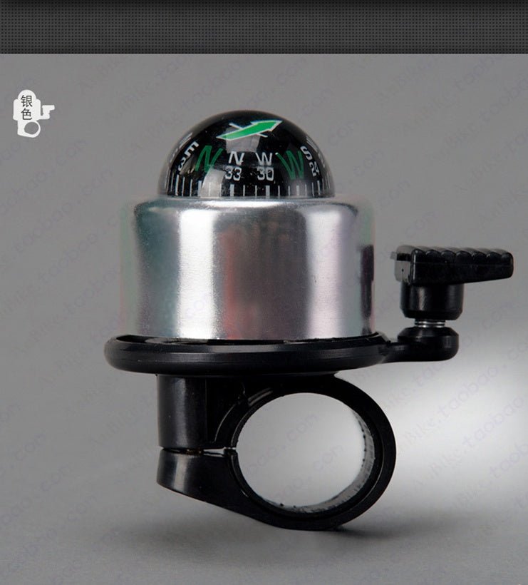 Bicycle Handlebar Ring with Compass & Horn Bell Ride in Style