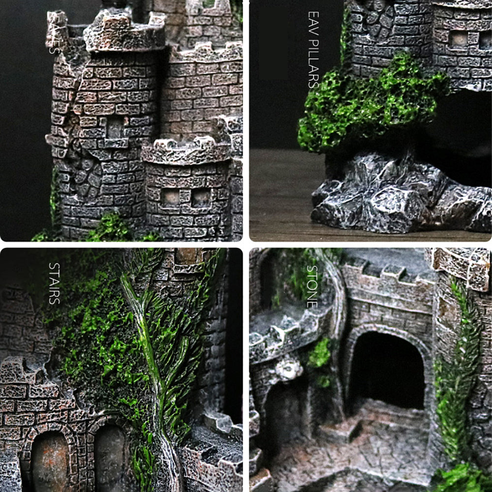 Aquarium Resin Castle Decoration for Fish Tank Landscape