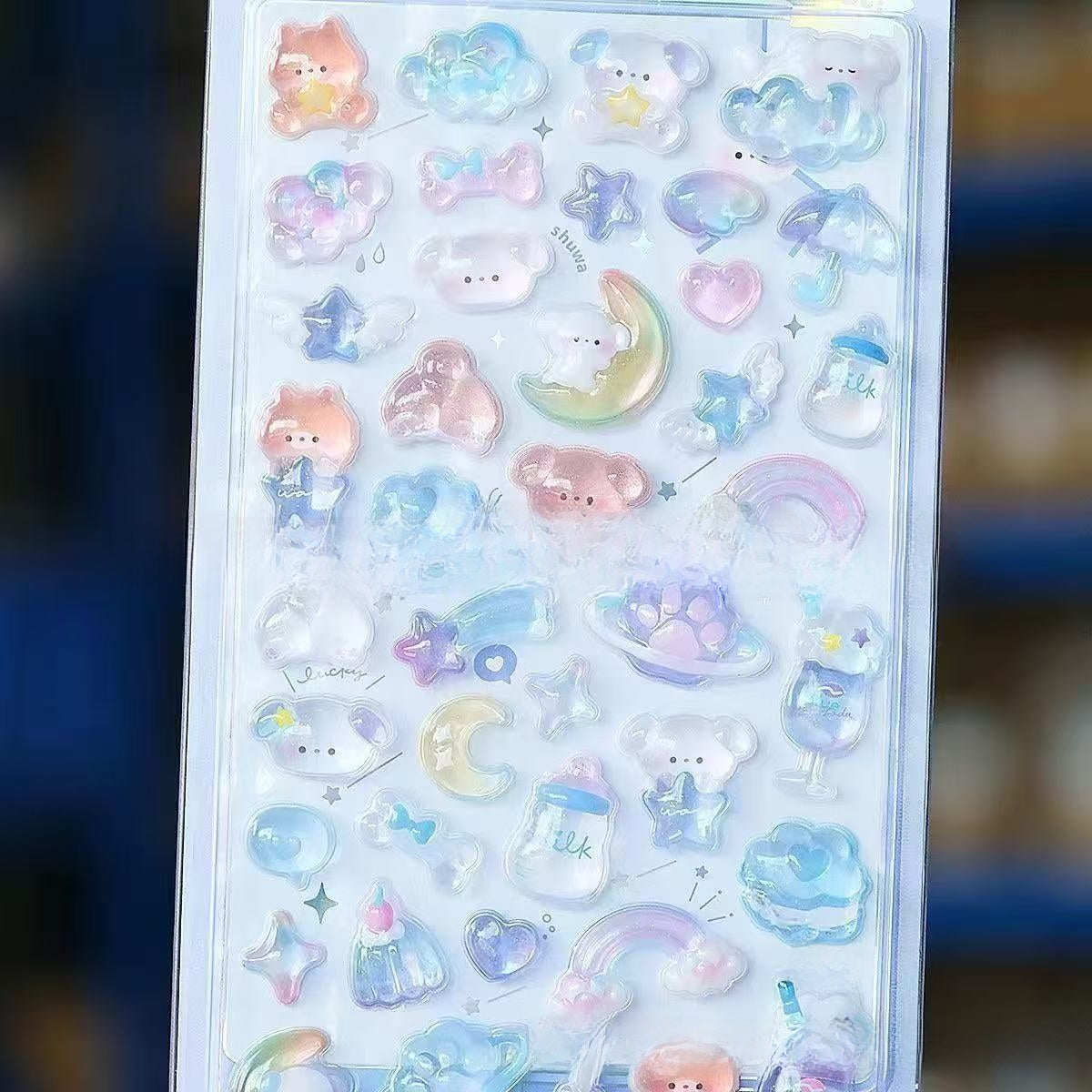 3D Cartoon Relief Stickers
