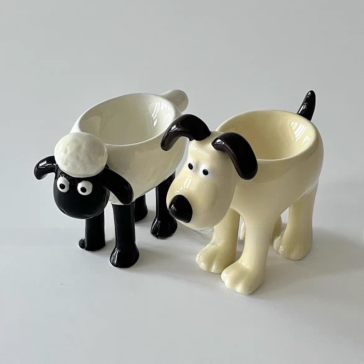 3D Dog-Shaped Ceramic Egg Holder and Decor