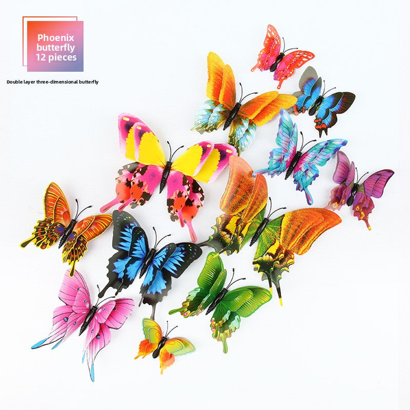 3D Double-Layer Butterfly Wall Stickers