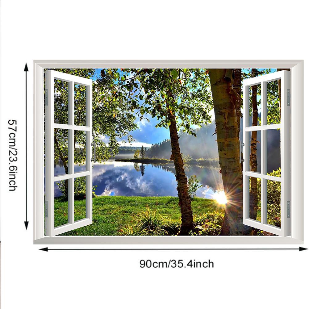 3D Fake Window Scenery Wall Sticker