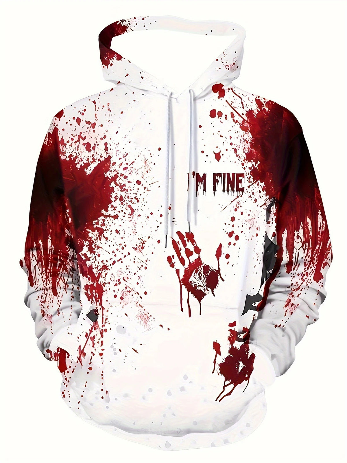 3D Printed Men's Hoodie Sweatshirt Horror Theme Loose Fit Long Sleeve