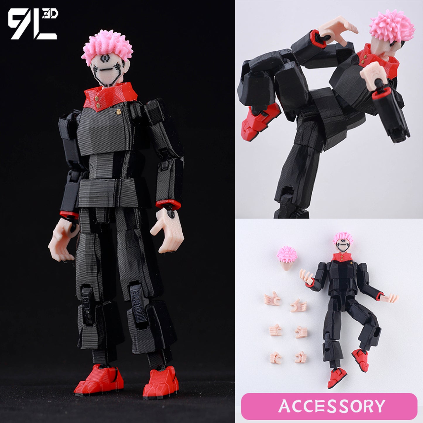 3D Printed Multi-Jointed Movable Anime Figure
