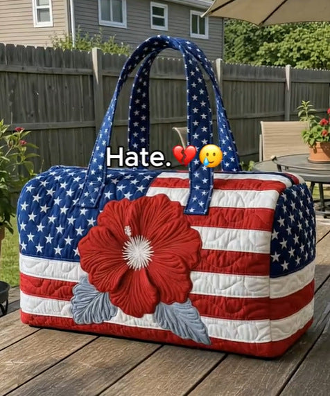 3D Printed Quilted Cotton Travel Bag Fashion Printed Women's Yoga Bag Handbag