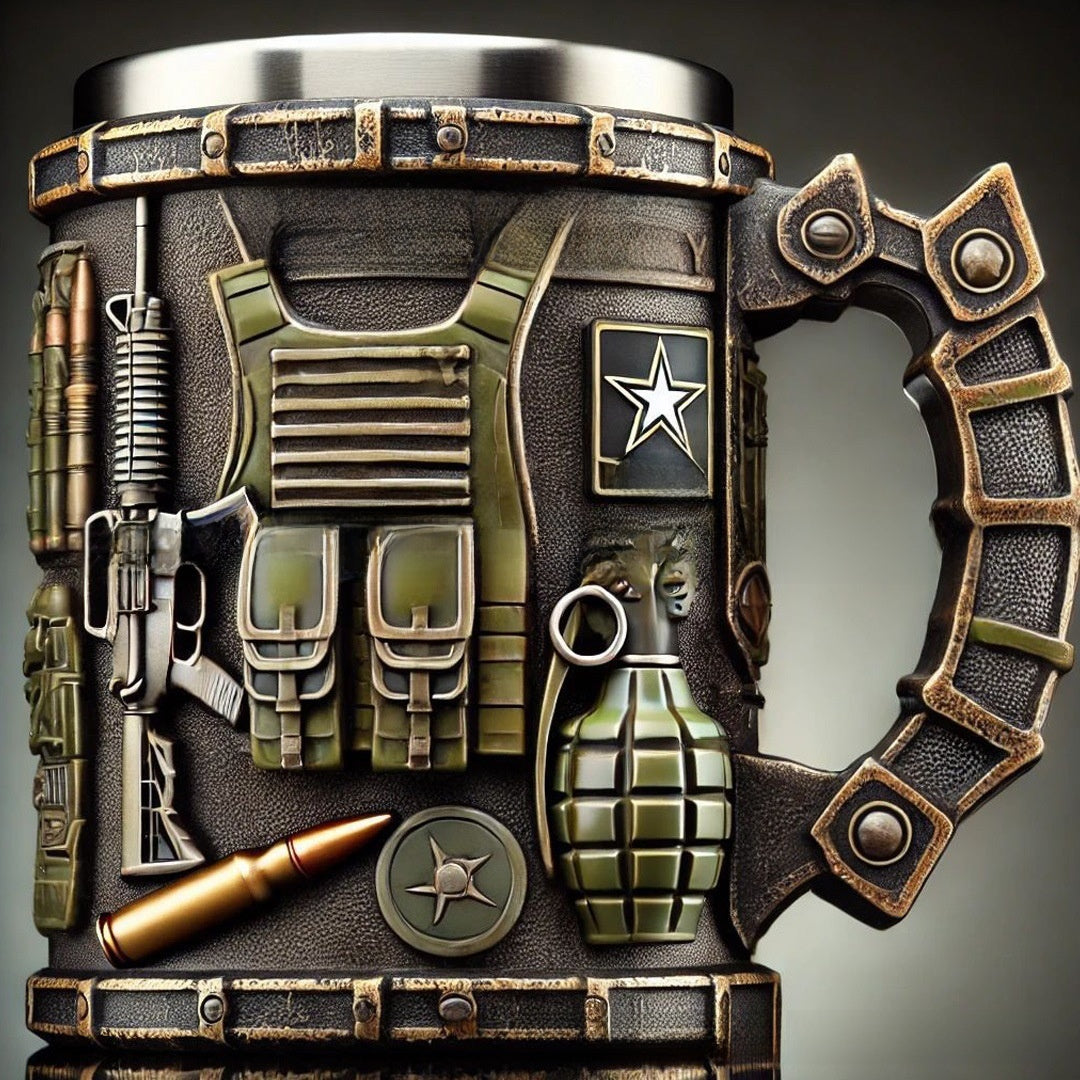 3D Relief Resin Thematic Decorative Mug