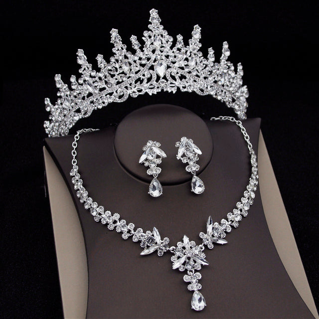 Buy Elegant Royal Queen Bridal Jewelry Sets with Tiara Crown.