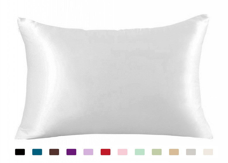 Satin Solid Color Pillowcase Simulation Silk Ice Silk Single