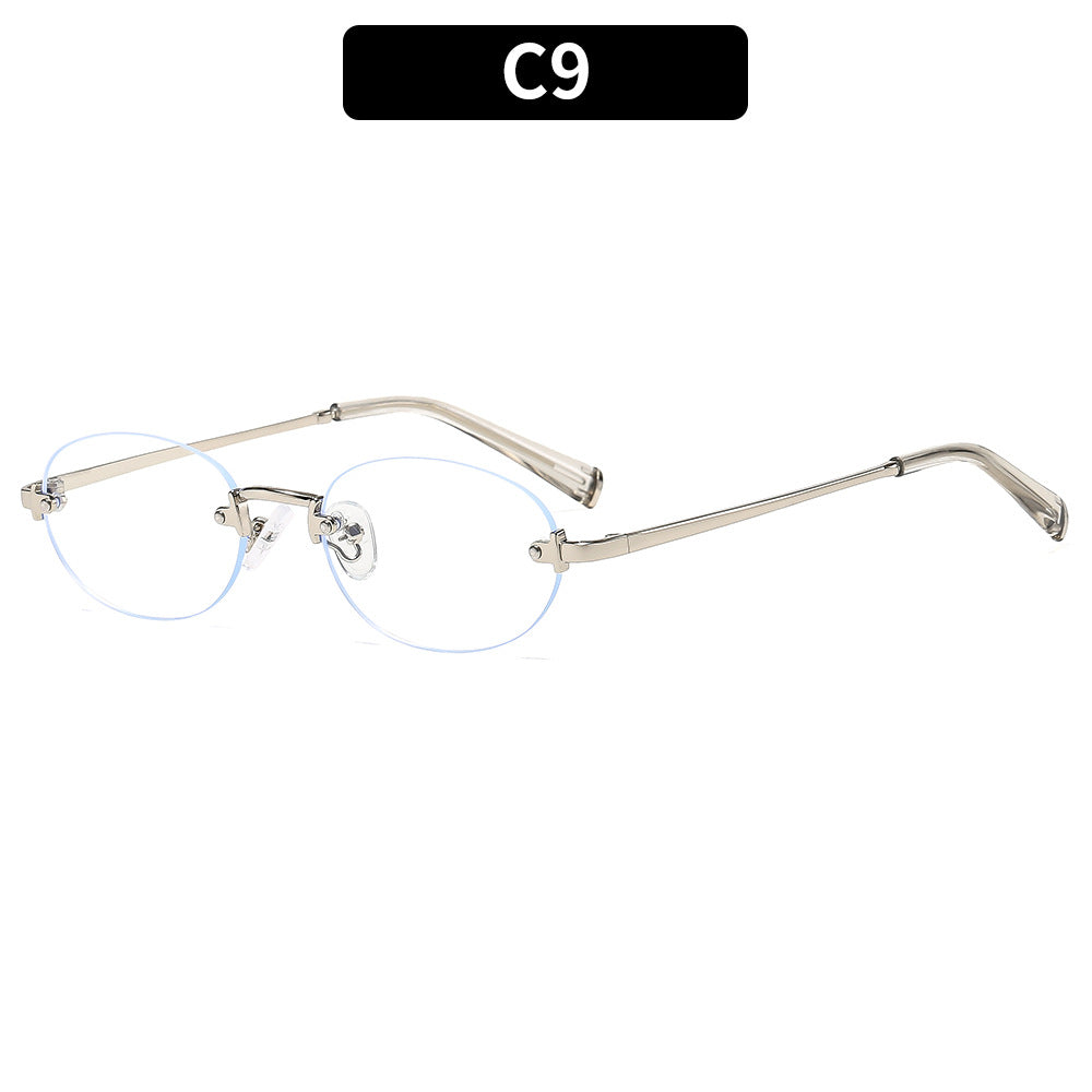 UV400 Fashion Oval Frameless Sunglasses for Eye Protection