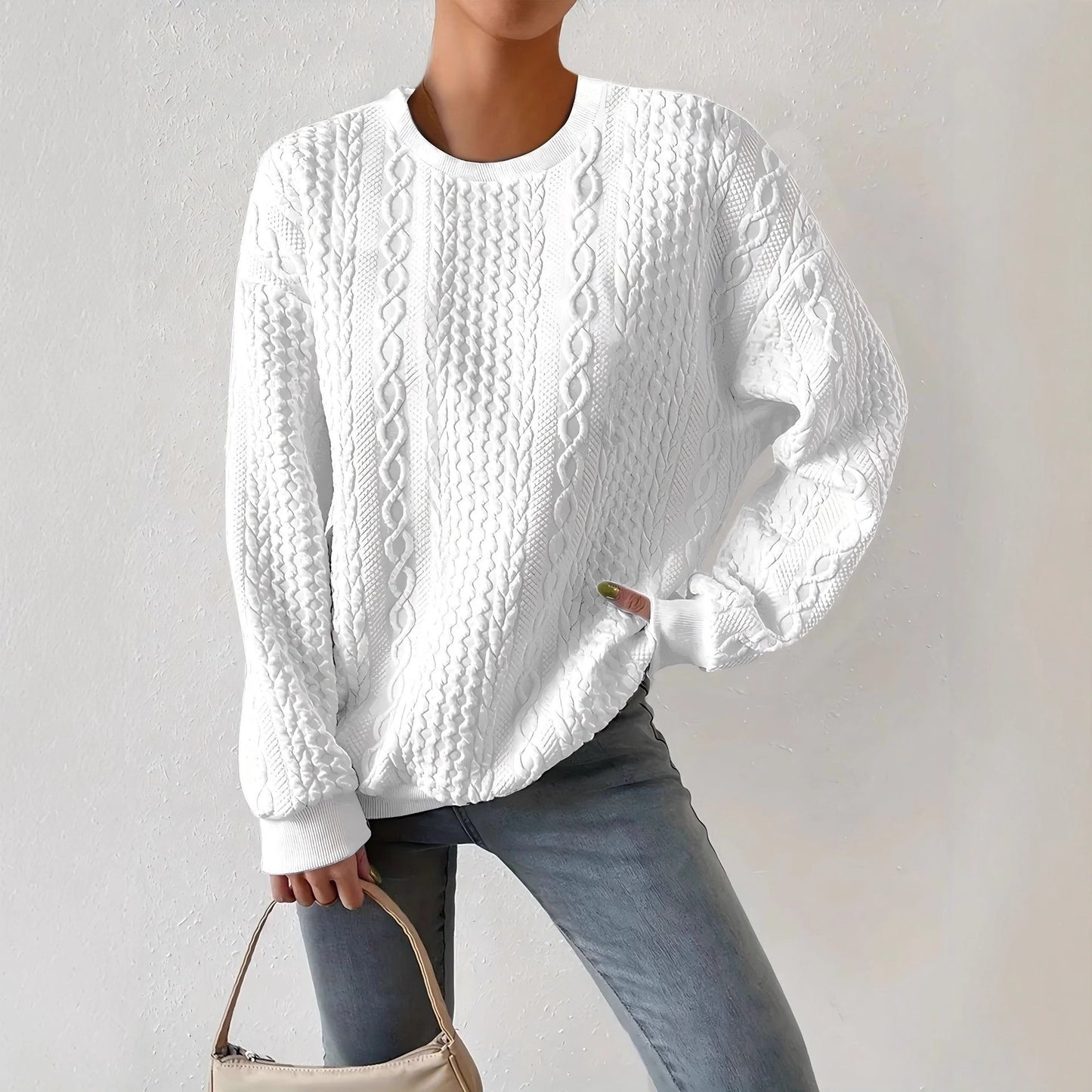 Buy Women’s Relaxed-Fit Crew-Neck Sweatshirt for Laid-Back Style