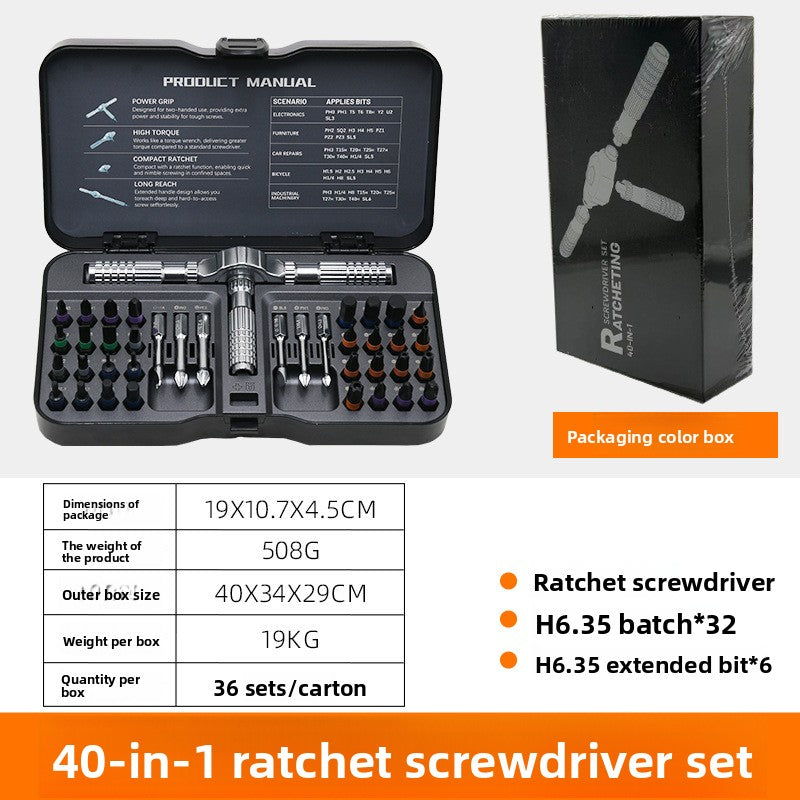 66-in-1 Ratchet Screwdriver Set with S2 Steel Bits