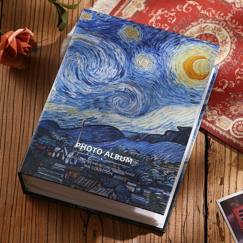 6-Inch 200 Photo Storage Album with Oil Painting Cover