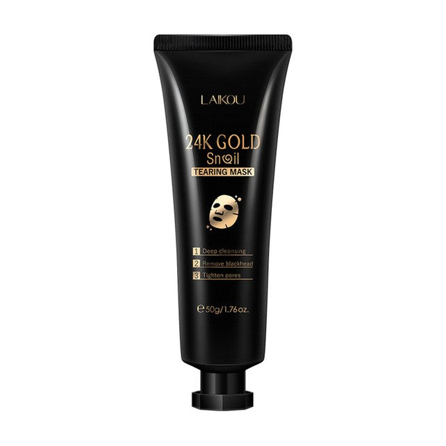 Gold Foil Snail Tear-Off Mask for Deep Hydrating Skin Care