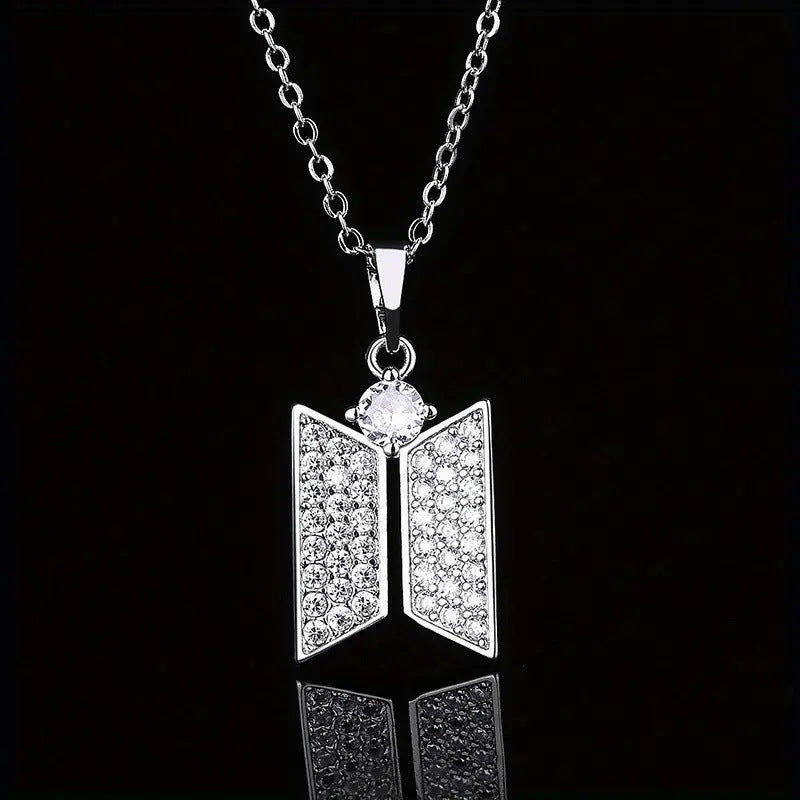Butterfly Zircon Necklace Pendant Personalized Trendy Accessory