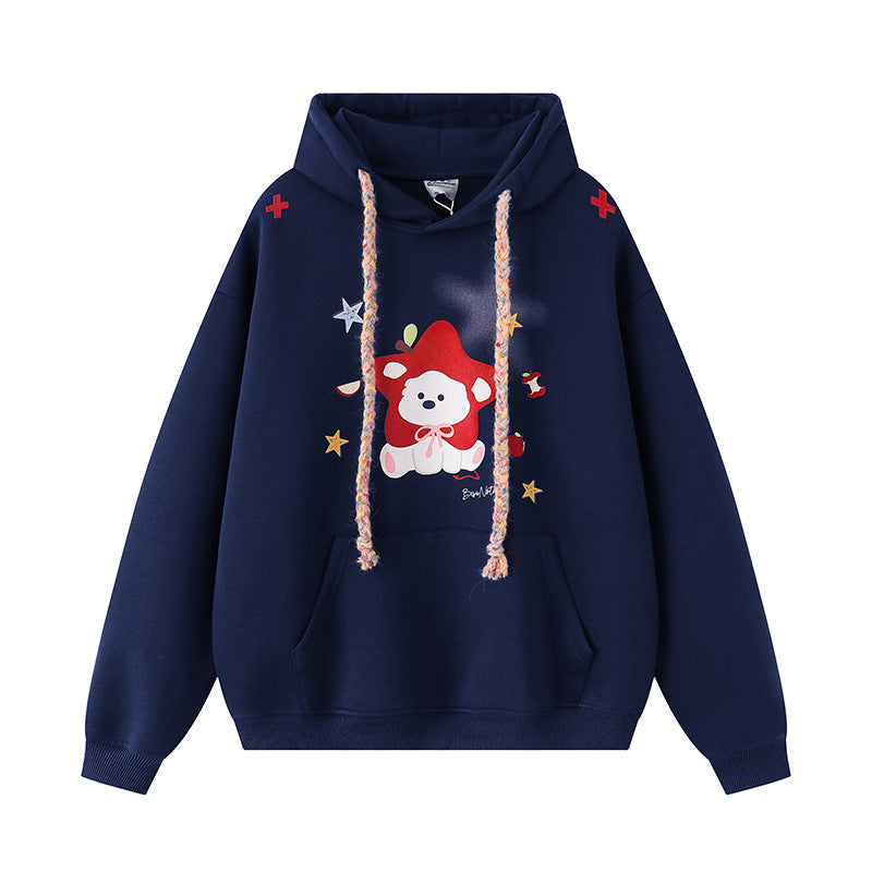 Buy Women’s Starry Puppy Print Hoodie Cozy Hooded Sweatshirt