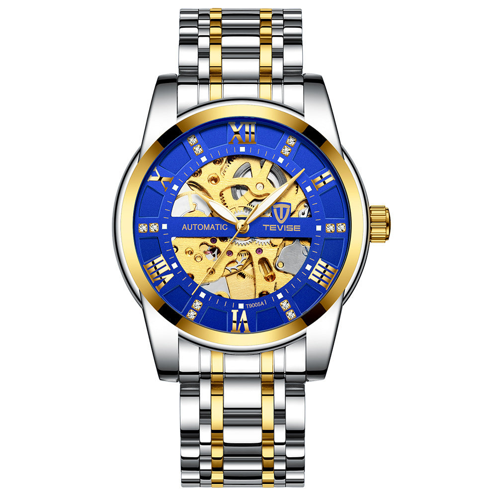 Buy Mechanical Watch with Hollowed-Out Steel Bracelet for Men