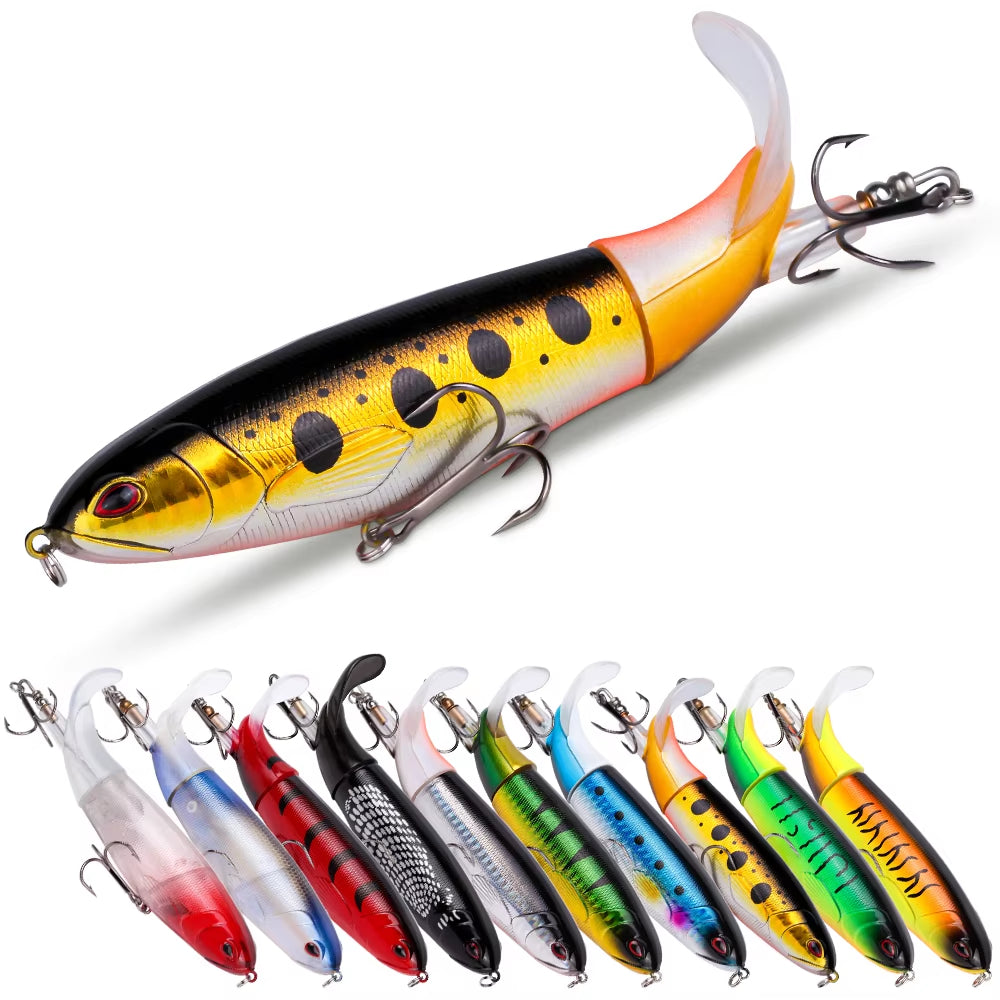 20pcs Topwater Popper Lures Set – 3D Eyes ABS Baits for Bass & Pike