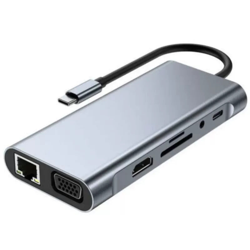 8-in-1 Type-C Docking Station with HDMI Ethernet and PD