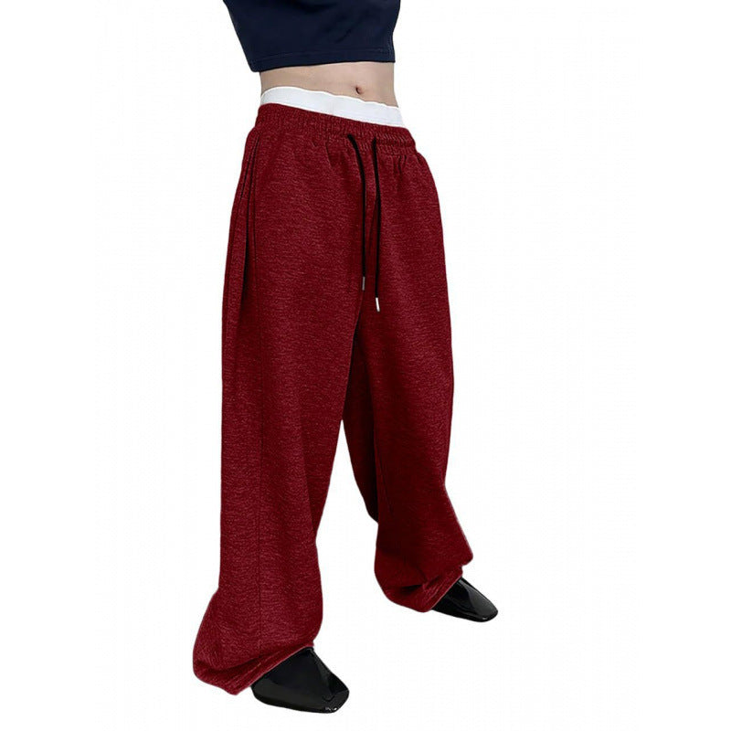 Buy Men’s Drawstring Waist Wide-Leg Loose Pants for Comfort