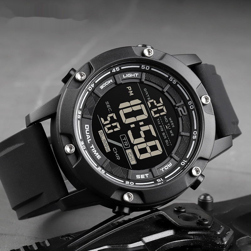 Men’s Sports Electronic Silicone Strap Watch Stylish Durable