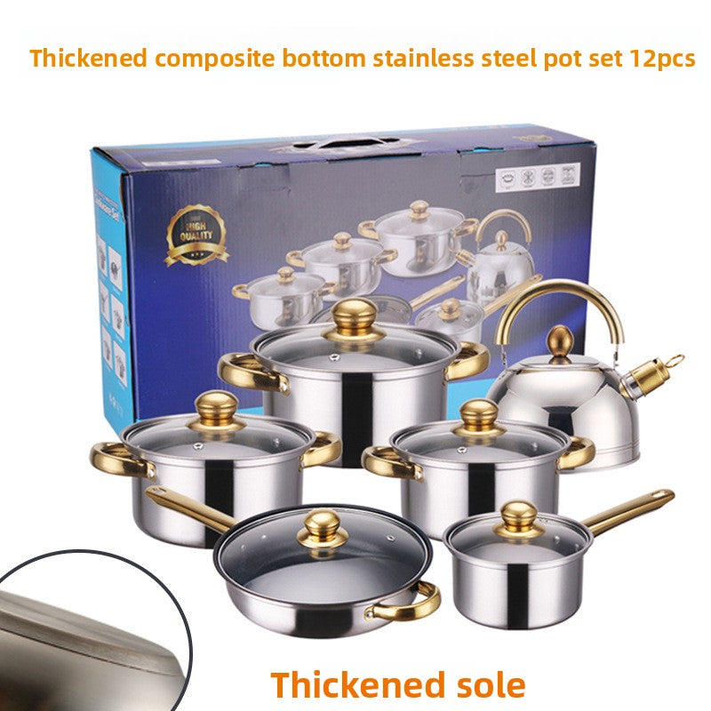 Premium Stainless Steel Cookware Kitchen Pots and Pans Set