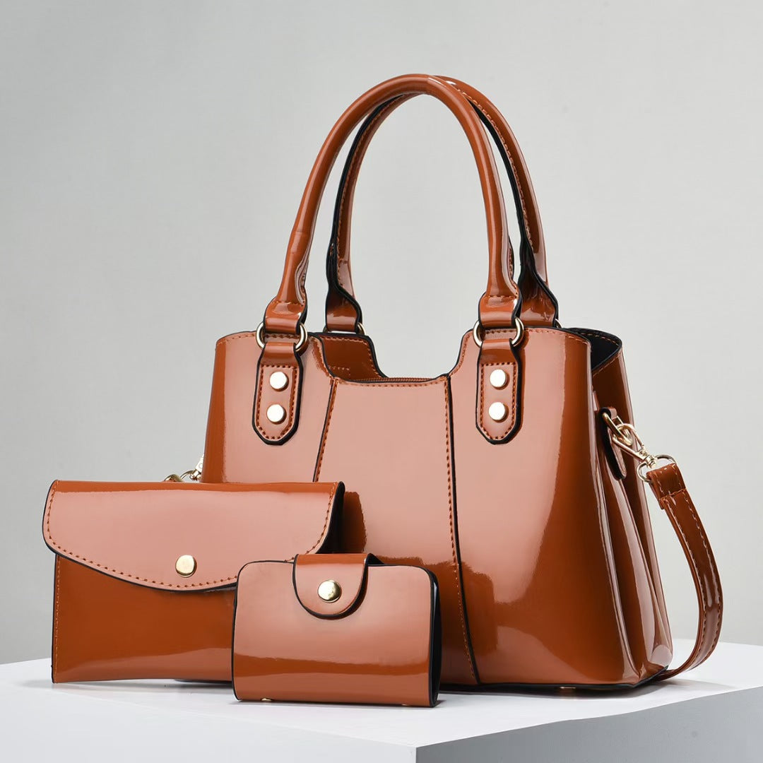 Large-capacity Three-piece Set Of Women's Shoulder Bags