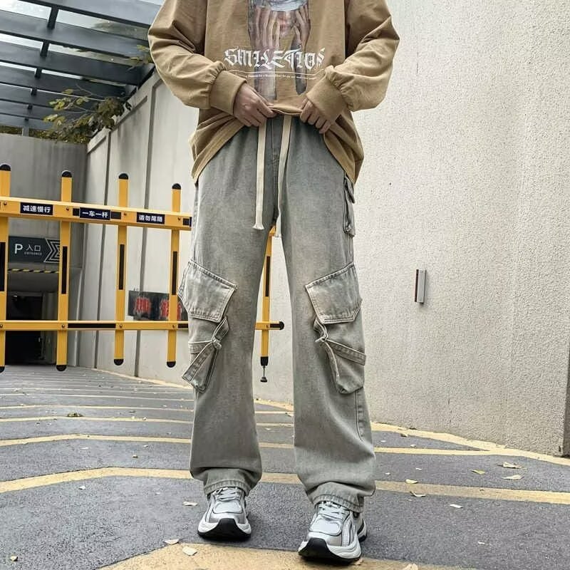 Buy Heavy-Duty Multi-Pocket Washed Casual Pants Online