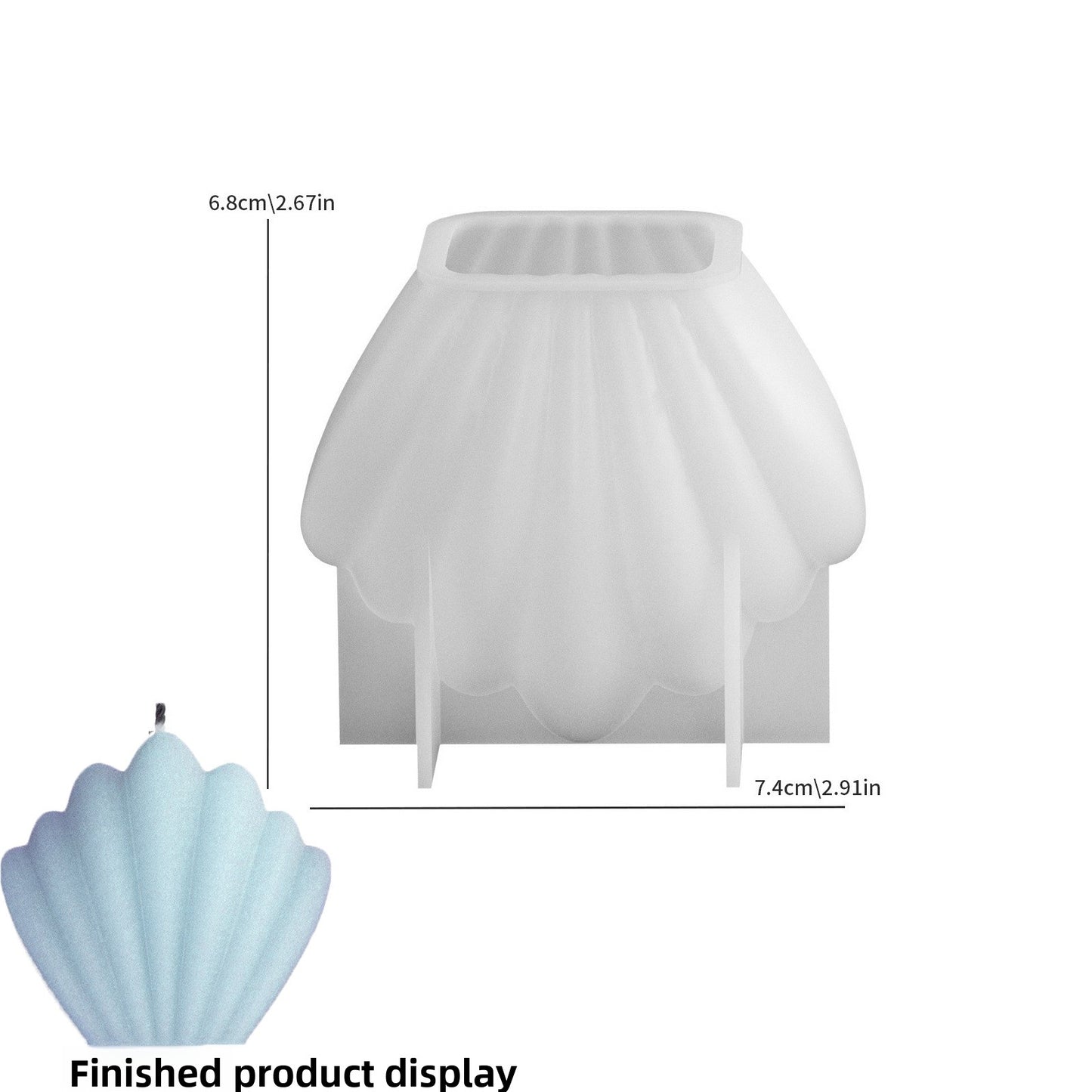 Shell Silicone Mold for DIY Candles and Coastal Craft Decor