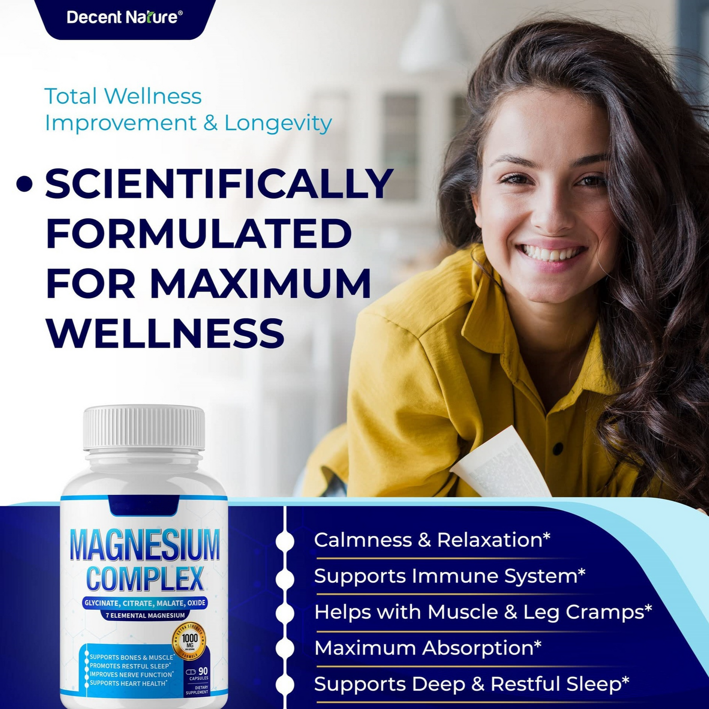 Buy Magnesium Complex 1000mg Dietary Supplement Capsules global swanky 3