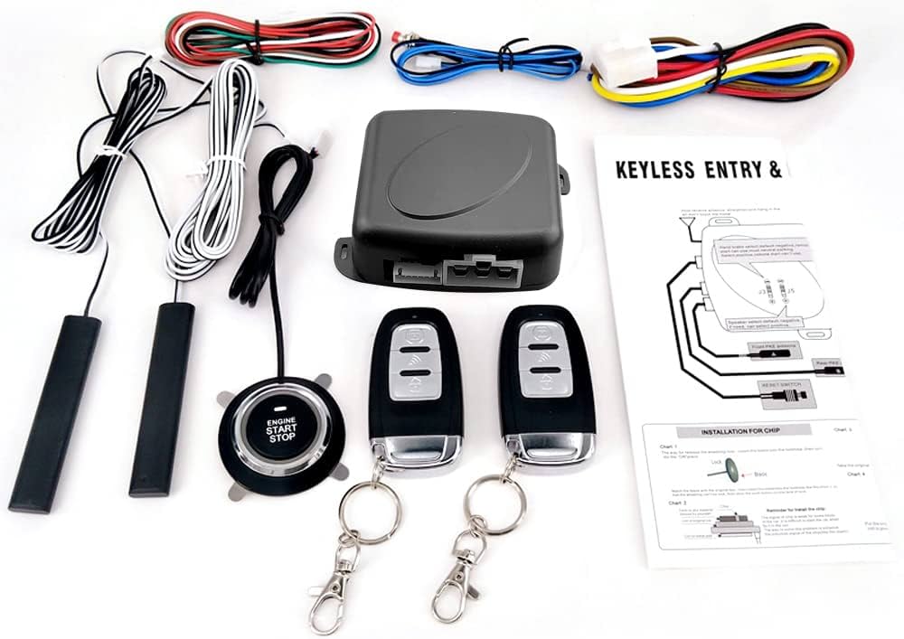 One Button Ignition Keyless Entry System C6 Remote Control globalswanky 04