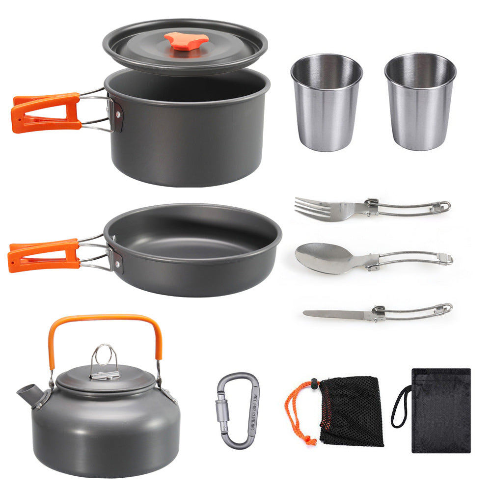 Outdoor Camping Cookware Set for Hiking Travel Cooking Gear