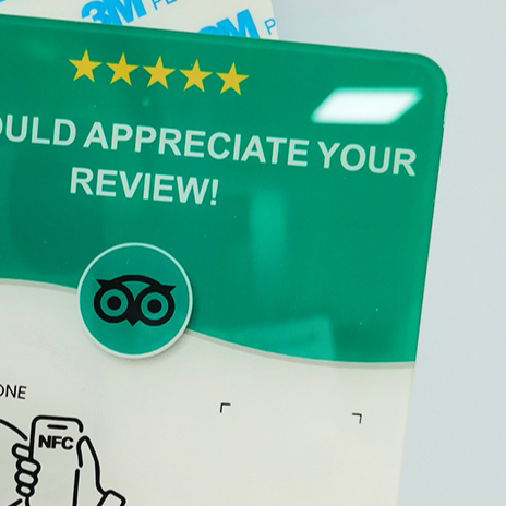 Acrylic NFC Review Table Card