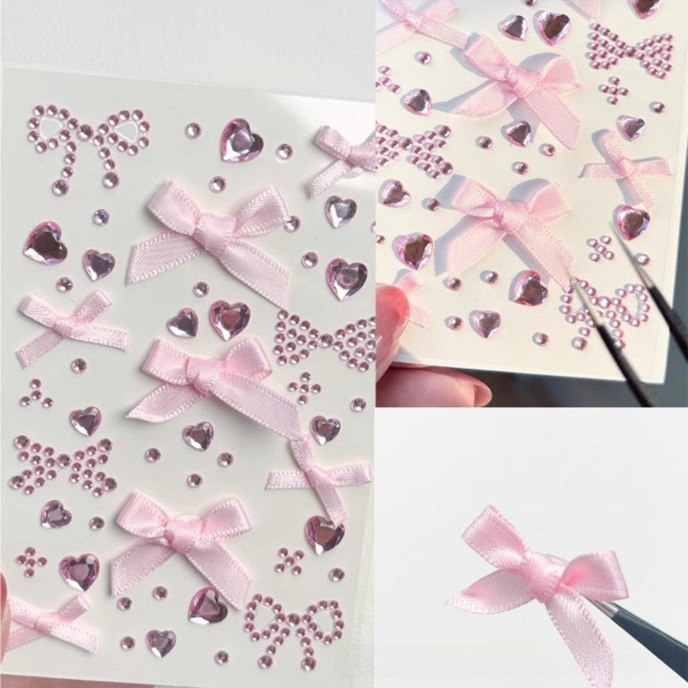 Adhesive Face Stickers with Butterfly and Bow Design